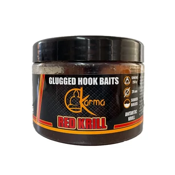 Glugged hook baits - Red Krill - 24 mm
