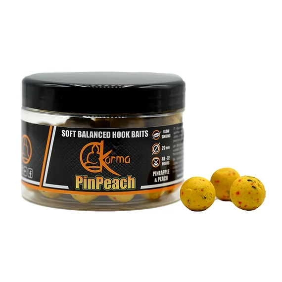 Soft Balanced Hook Baits - Pin Peach - 24mm 250gr