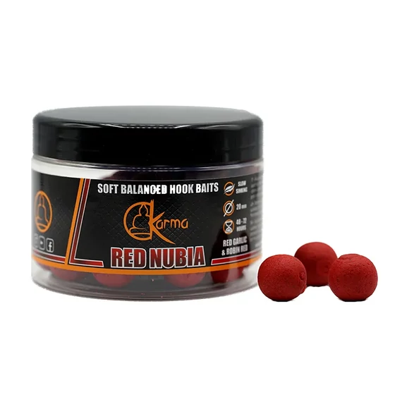 Soft Balanced Hook Baits - Red Nubia - 24mm 250 gr